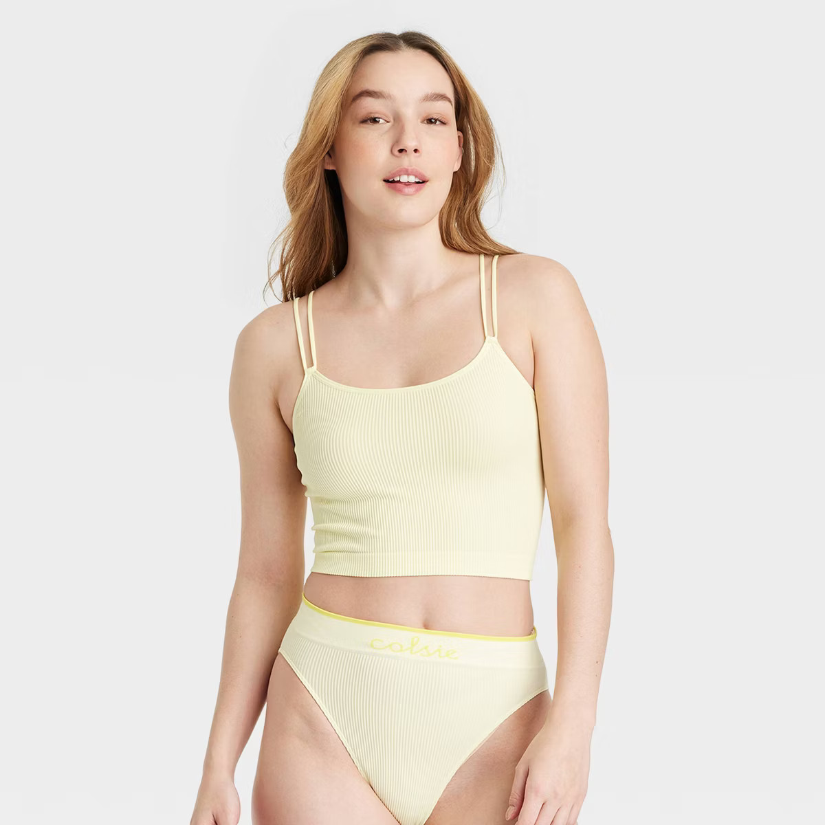 Women's Seamless Brami - Colsie™ Yellow S | Target