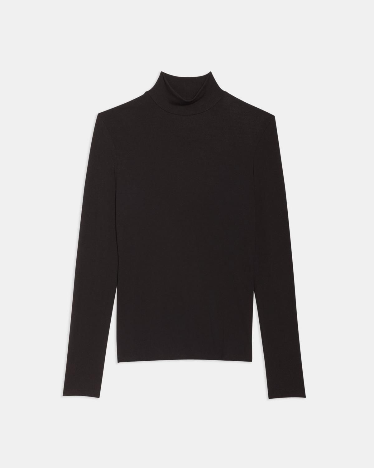 Turtleneck Sweater in Ribbed Viscose | Theory