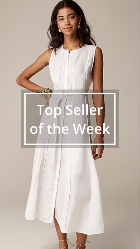 White linen dress on sale. Summer outfit 
.
.
.
.
…. 

#LTKStyleTip #LTKOver40 #LTKSaleAlert