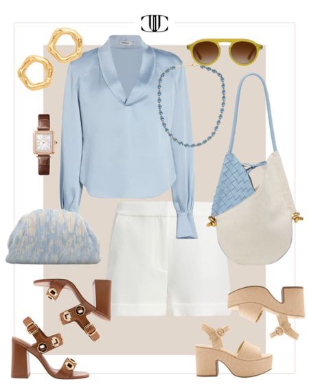 A great pair of white shorts is a great capsule piece to have in your wardrobe…just like white denim.  You can wear it with so many different tops in a variety of settings.  

Silk blouse, white shorts, crepe shorts, platform heels, block heels, sunglasses, casual outfit, spring outfit, summer outfit, clutch

#LTKshoecrush #LTKstyletip #LTKover40