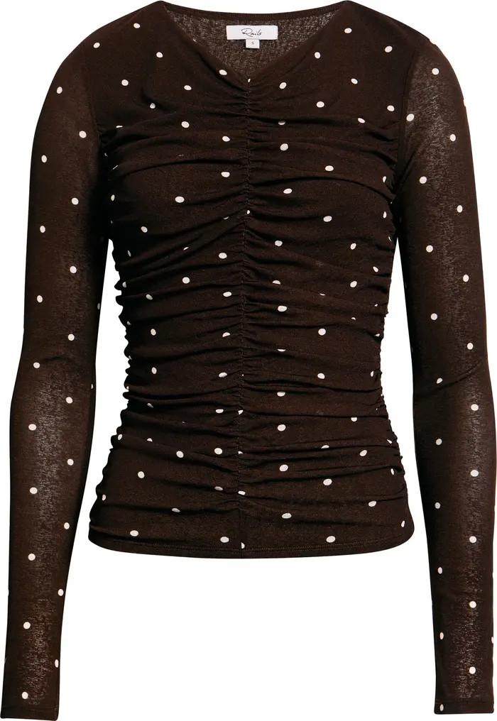 Georgina Dot Ruched Top | Nordstrom