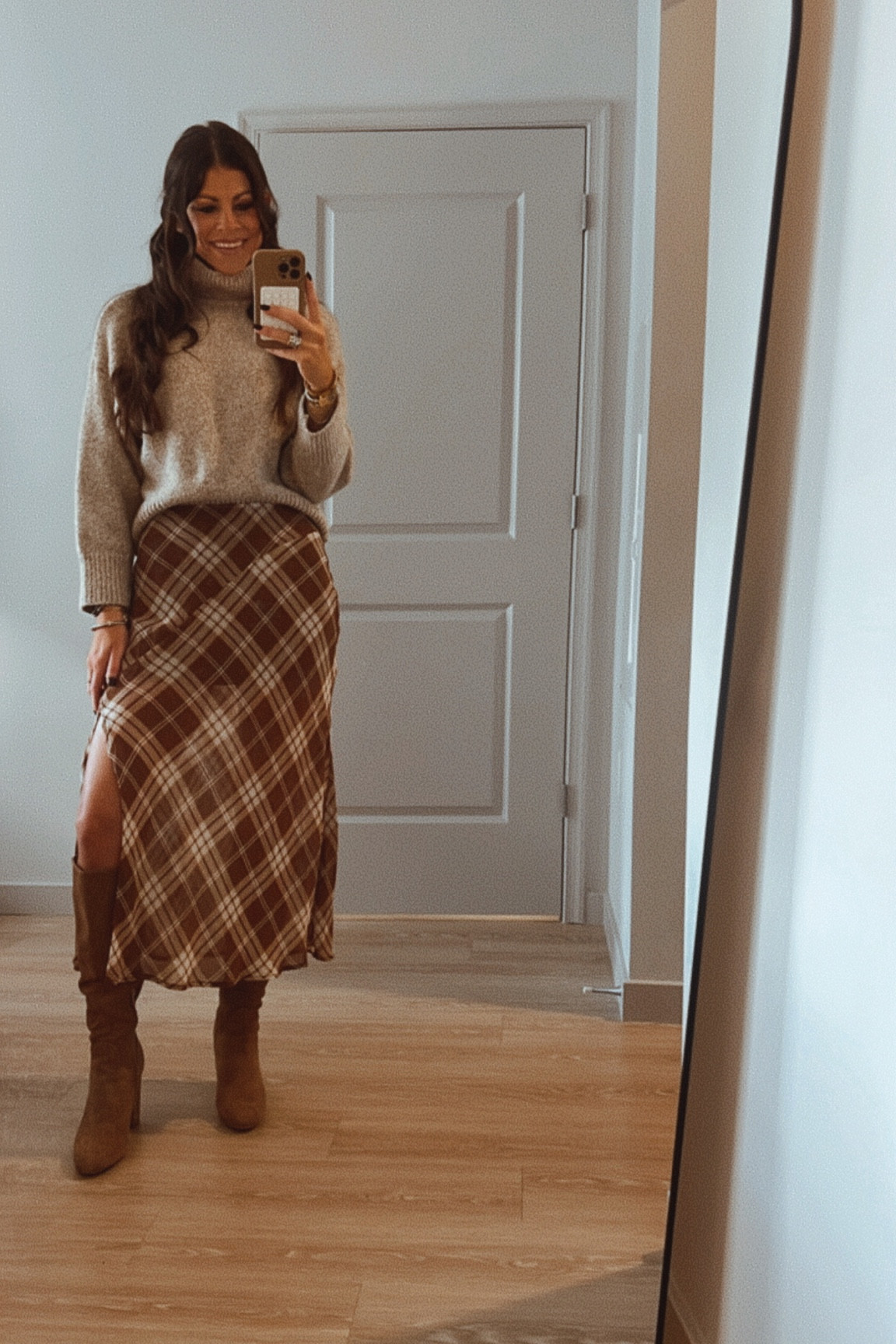 A moment for plaid before all leggings & sweaters consume my wardrobe. Love this skirt so much - have mixed and matched with heels & a tee, versus boots & a sweater. Everything’s from Macys + on sale for Cyber Monday. Adding similar options for those sold out 🤎.

#LTKCyberWeek #LTKdayinmylife #LTKootd