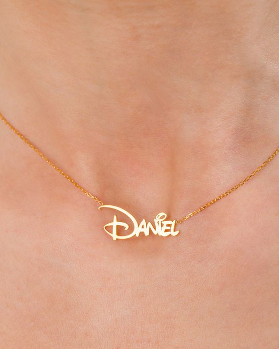 Disney Necklace, Christmas Gift, Mothers Day Gift, Name Necklace, Personalized Necklace, New Mom ... | Etsy (US)