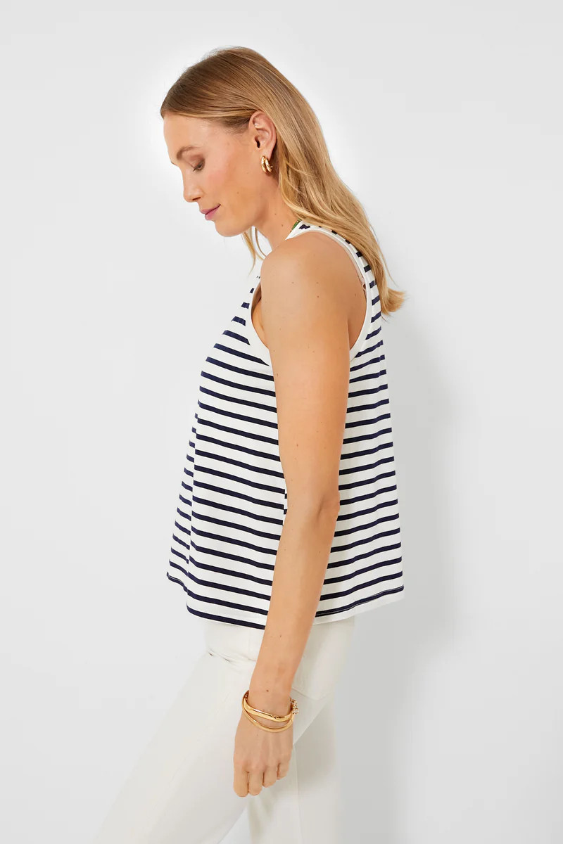 Navy Stripe Anthos Cotton Tank | Tuckernuck (US)
