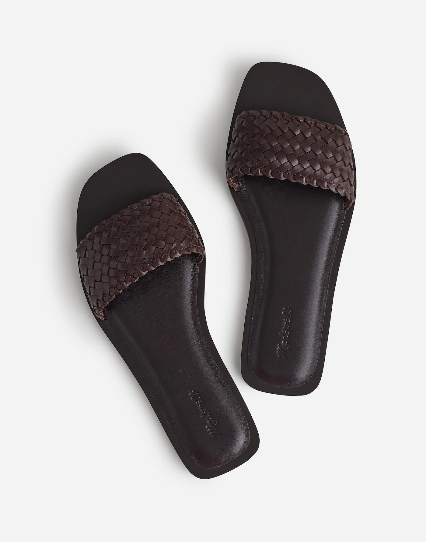 The Cora Slide Sandal in Woven Leather | Madewell | Madewell