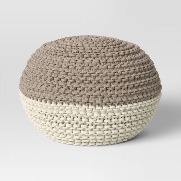Cloverly Chunky Knit Pouf - Threshold&#153; | Target