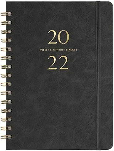 2022 Planner - Year Weekly & Monthly Planner with Tabs, Smooth Faux Leather & Flexible Cover with... | Amazon (US)