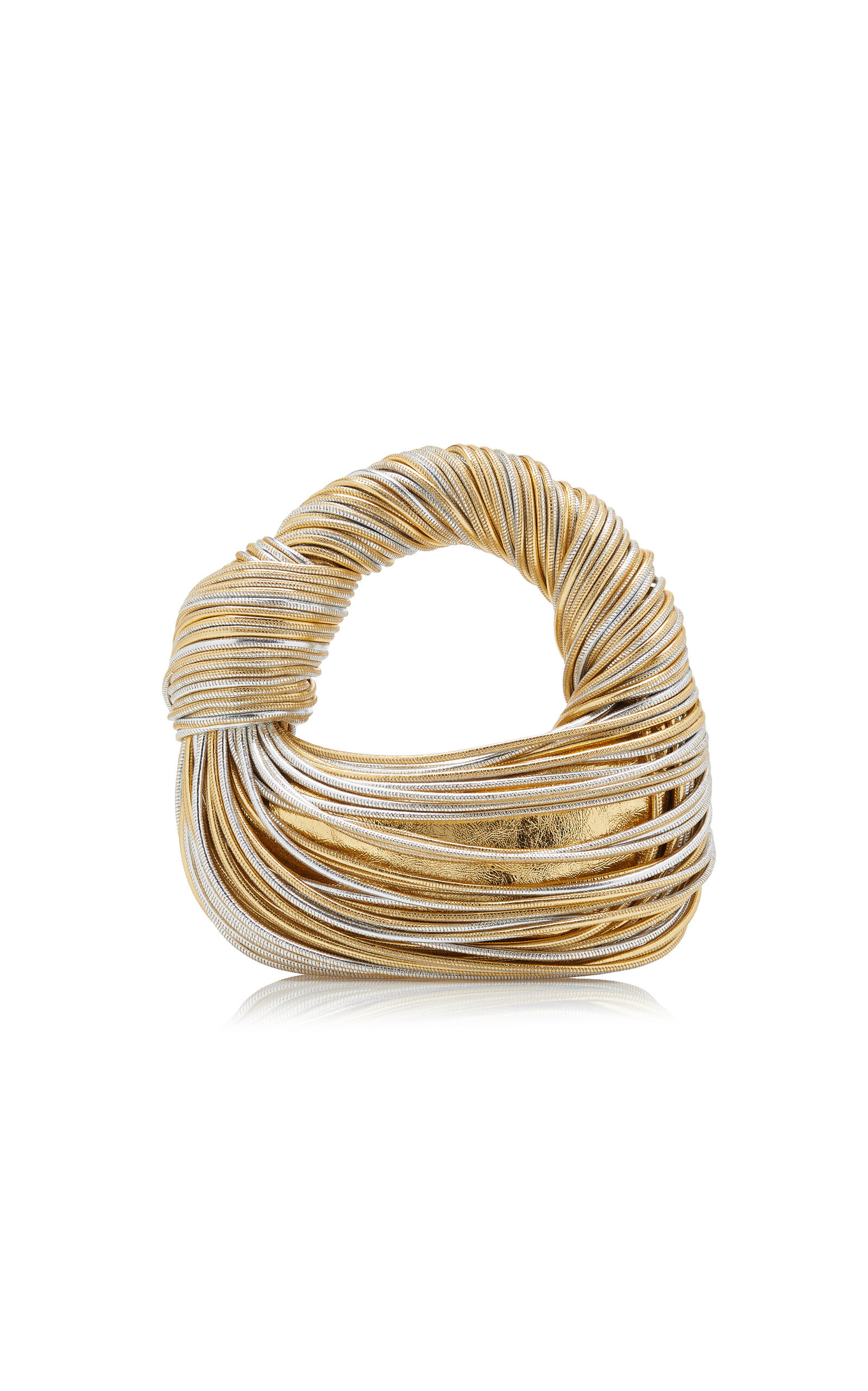 Bottega Veneta - Mini Jodie Tubular Metallic-Leather Bag - Gold - OS - Moda Operandi | Moda Operandi (Global)