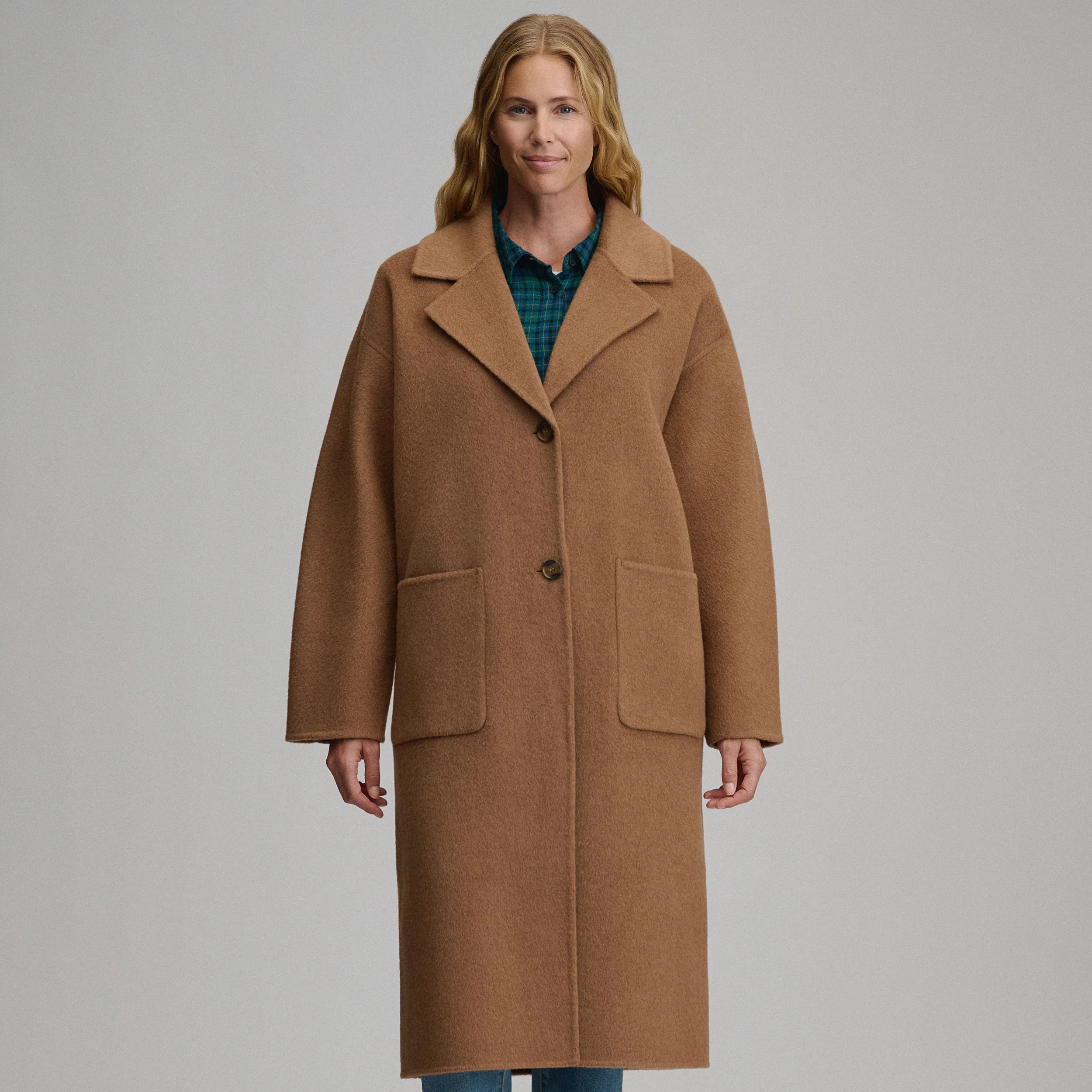 Women's Wool Blend Trench Coat - Camel / Petite / L | Eddie Bauer US & CA