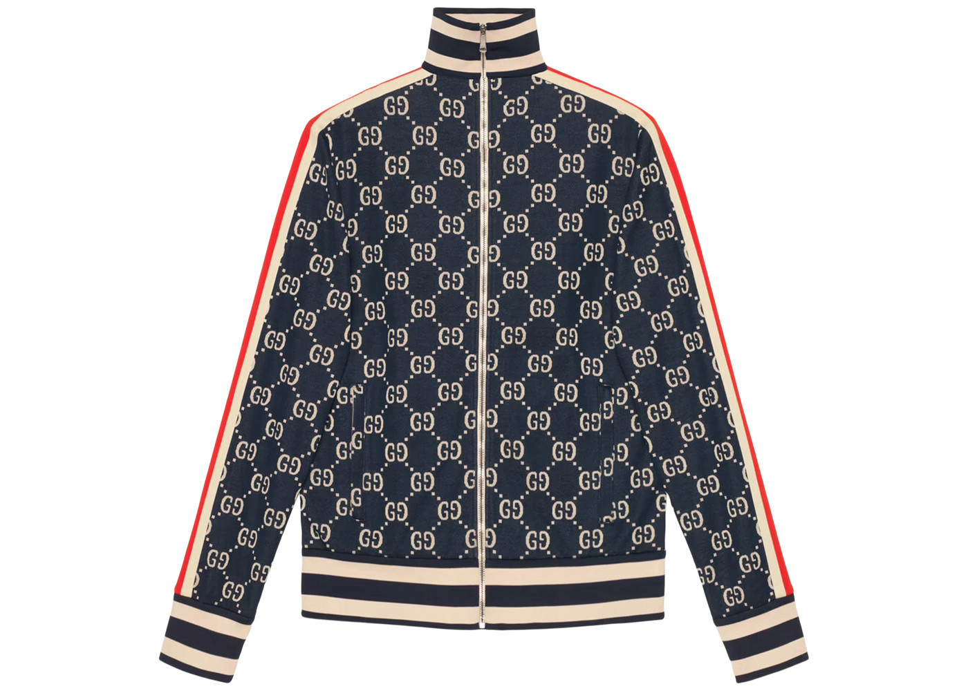 Men's Gucci GG Jacquard Cotton Jacket in Blue/Ivory | StockX