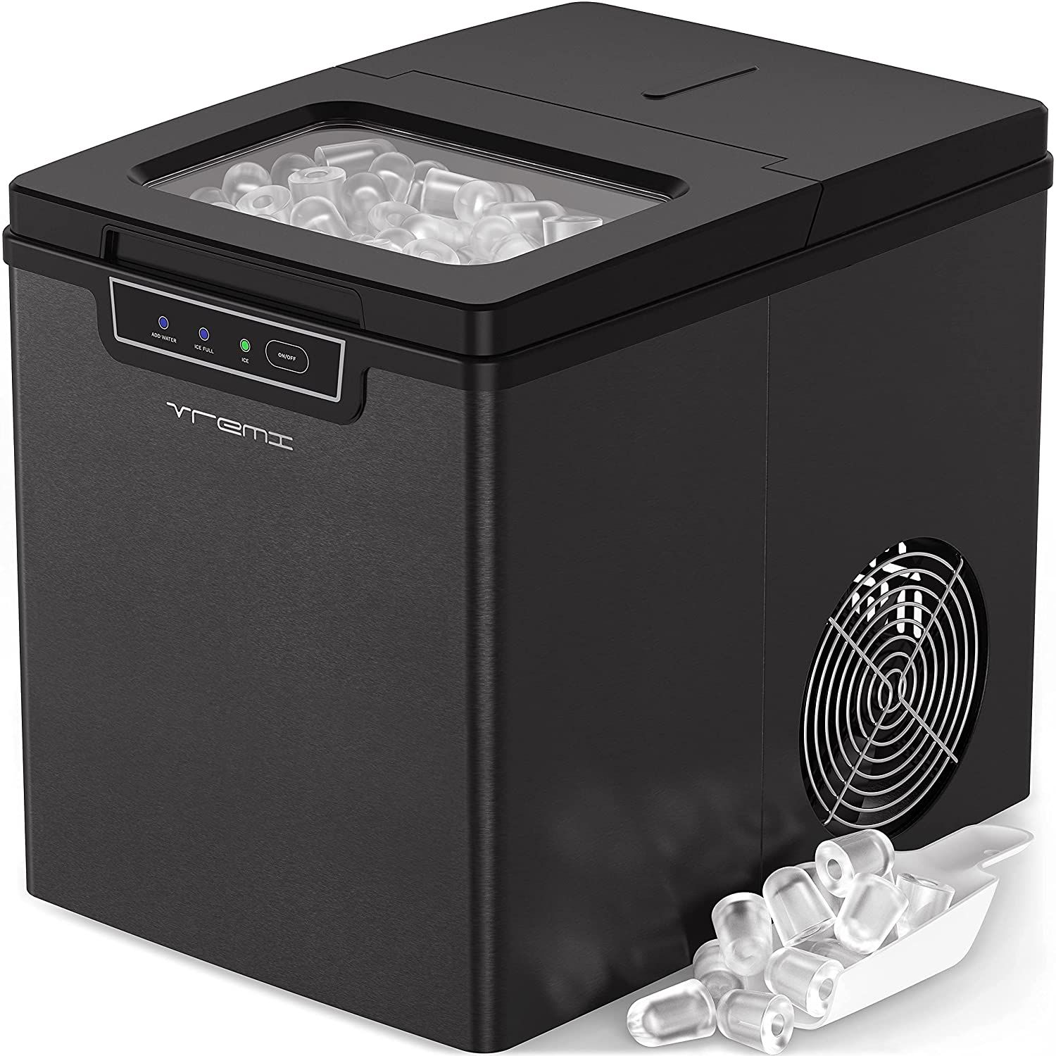 Vremi Very Nice Ice Maker for Countertop - Fast 8-Minute Ice Production - Beautiful Bullet-Shaped... | Walmart (US)