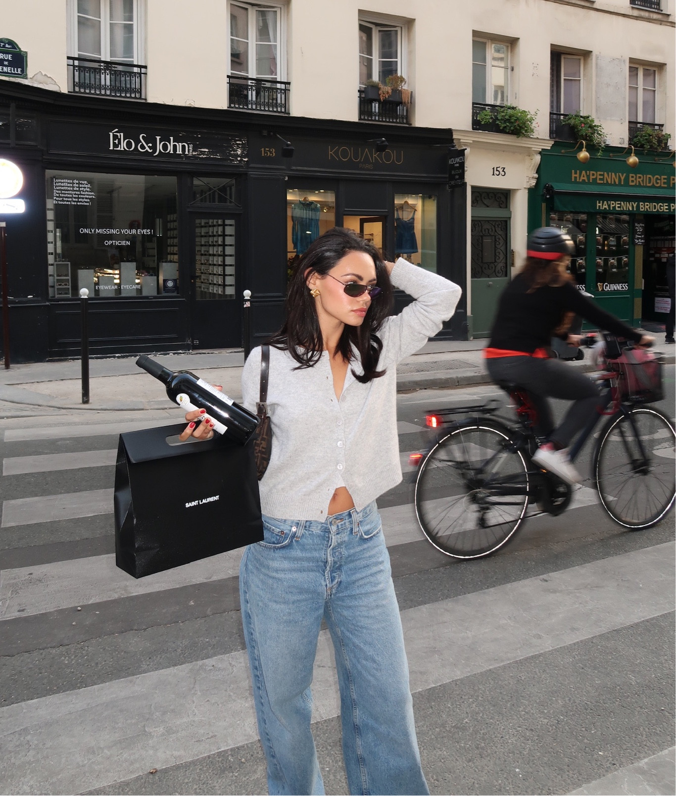 Parisian ootd - agolde jeans, blue sambas, reformation grey knit cardigan

#LTKworkwear #LTKxAFeurope #LTKstyletip