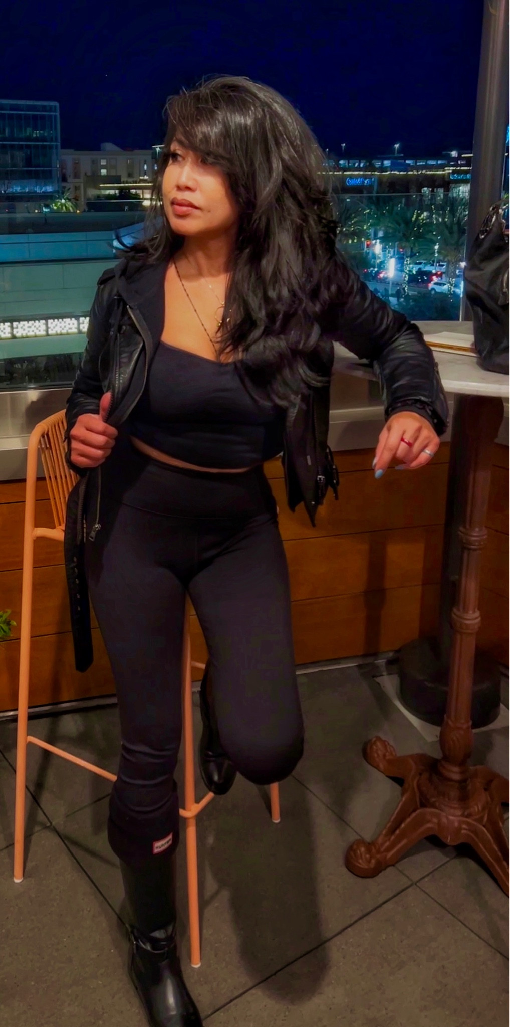 I’m 5’3 128 lbs and wearing the tank top, jacket and leggings in MED. 

I’m wearing the hoodie in SM. Although it is described as cropped, you may notice in the pic that it falls below my waist. But keep in mind that I do have a short torso. 

The leggings are from Victoria’s Secret and the shoulder bag is from Michael Kors. Both items are no longer available so I linked similar items. 

#LTKU #LTKstyletip #LTKfindsunder50