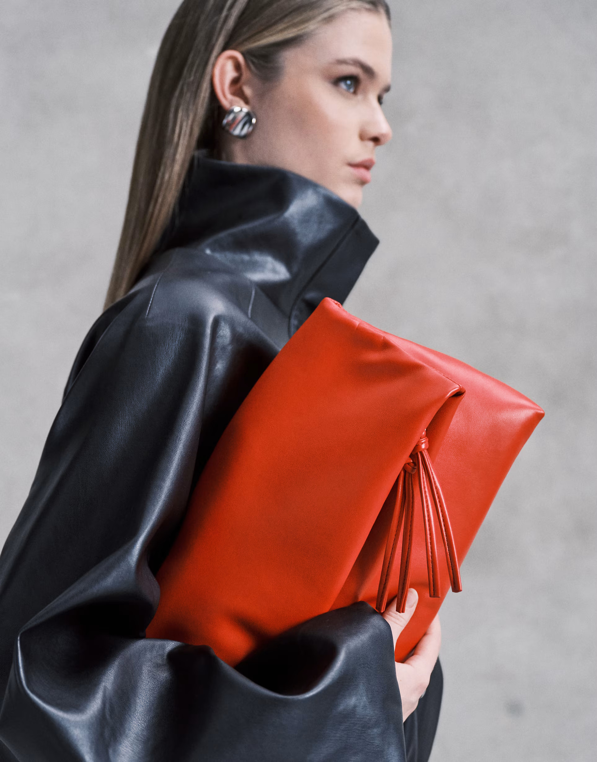 ASOS DESIGN elongated clutch bag in bright red | ASOS (Global)