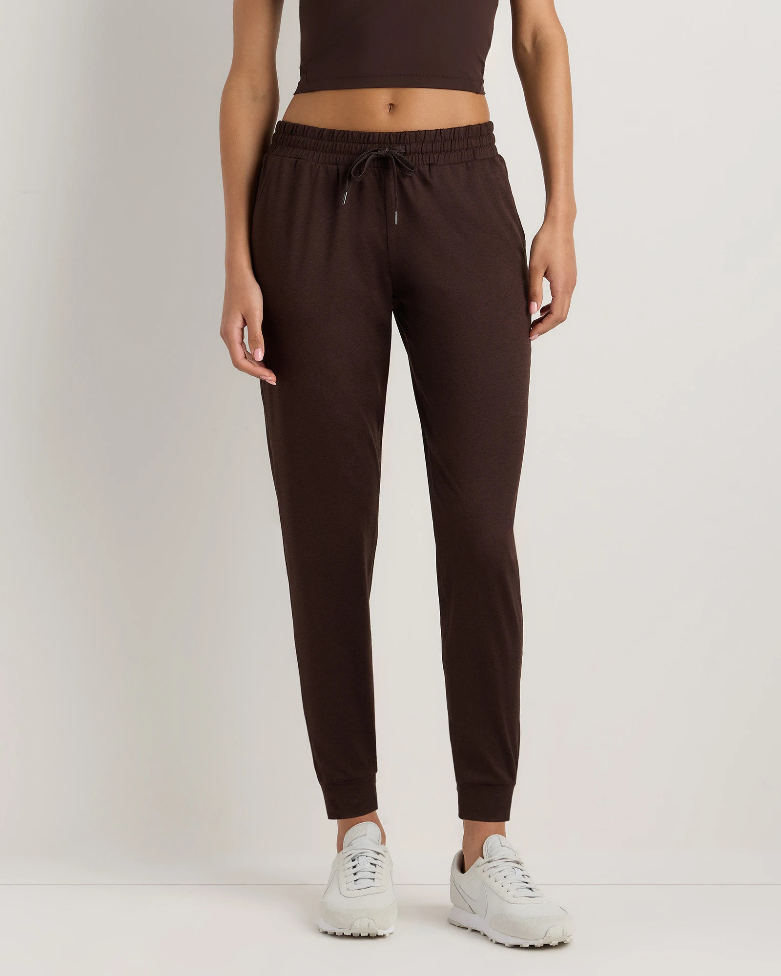 Quince | Women's Flowknit Mid-Rise Jogger in Heather Green, Size Small, Recycled Polyester | Quince