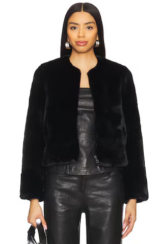 ALLSAINTS Florence Faux Fur Coat in Black from Revolve.com | Revolve Clothing (Global)