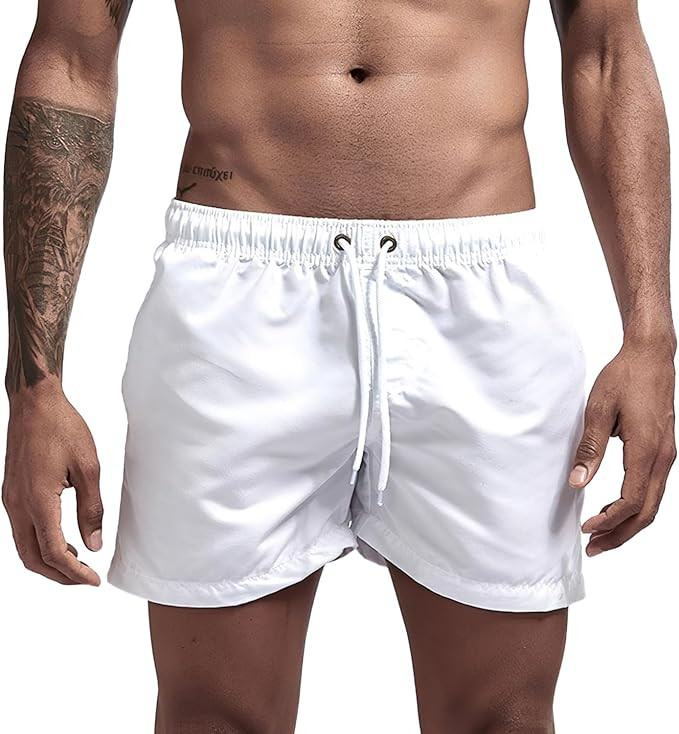 JIHUILAI Mens Swim Trunks Quick Dry Swim Shorts with Mesh Lining Beach Shorts Bathing Suits | Amazon (US)