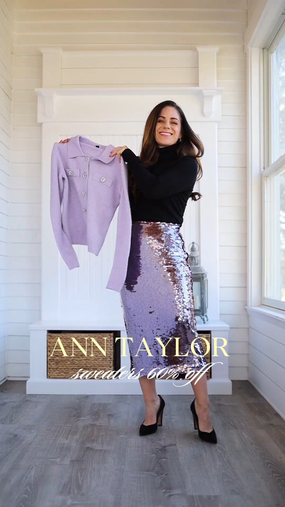 Today only! Ann Taylor sweaters 60% off - including this cozy statement sweater available in petite sizing. Linking it and the pieces in my cart today. Discounts this deep are rare. Wearing the XSP. My sequined skirt sold out in a hot minute, so I'm linking similar options. A great gift for her!Holiday sweaters | statement sweater | Ann Taylor | cashmere sweaters | holiday party look 

#LTKPetite #LTKSaleAlert #LTKHoliday