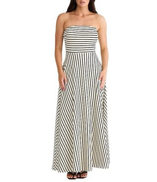 Brave + True Thandie Sleeveless Strapless Striped Maxi Dress | Dillard's | Dillard's