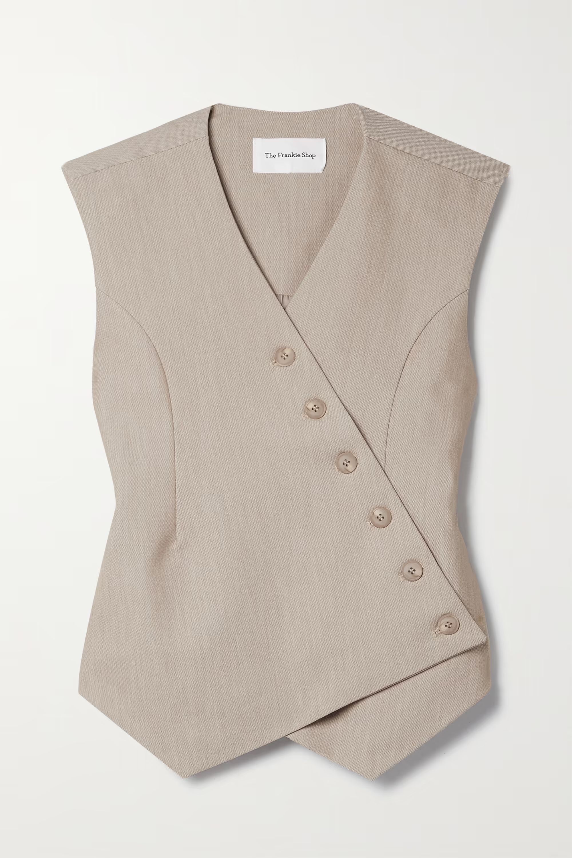 Maesa asymmetric woven vest | NET-A-PORTER (US)