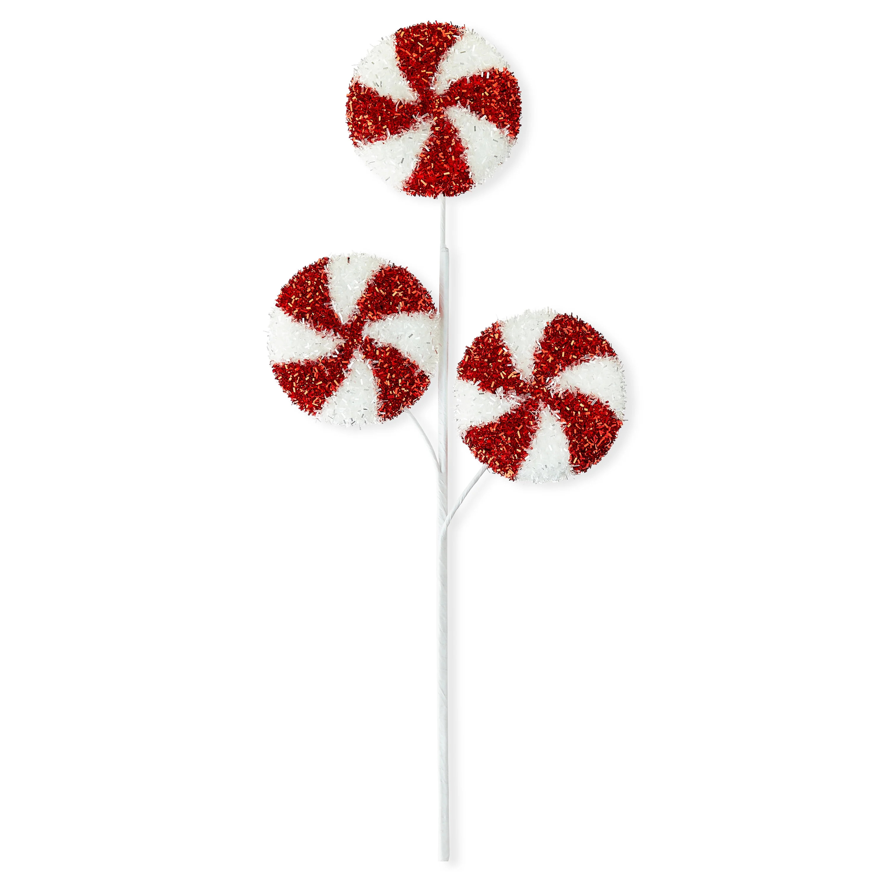 Peppermint Candy Christmas Pick, Red and White, 18 in, by Holiday Time | Walmart (US)