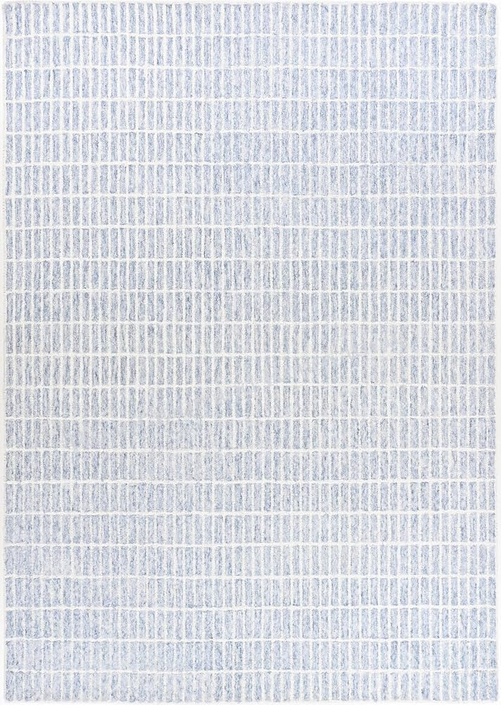 Hand-Tufted 100% Wool Area Rug – Unique Modern Geometric Grid Pattern, Soft Plush Textured Carp... | Amazon (US)