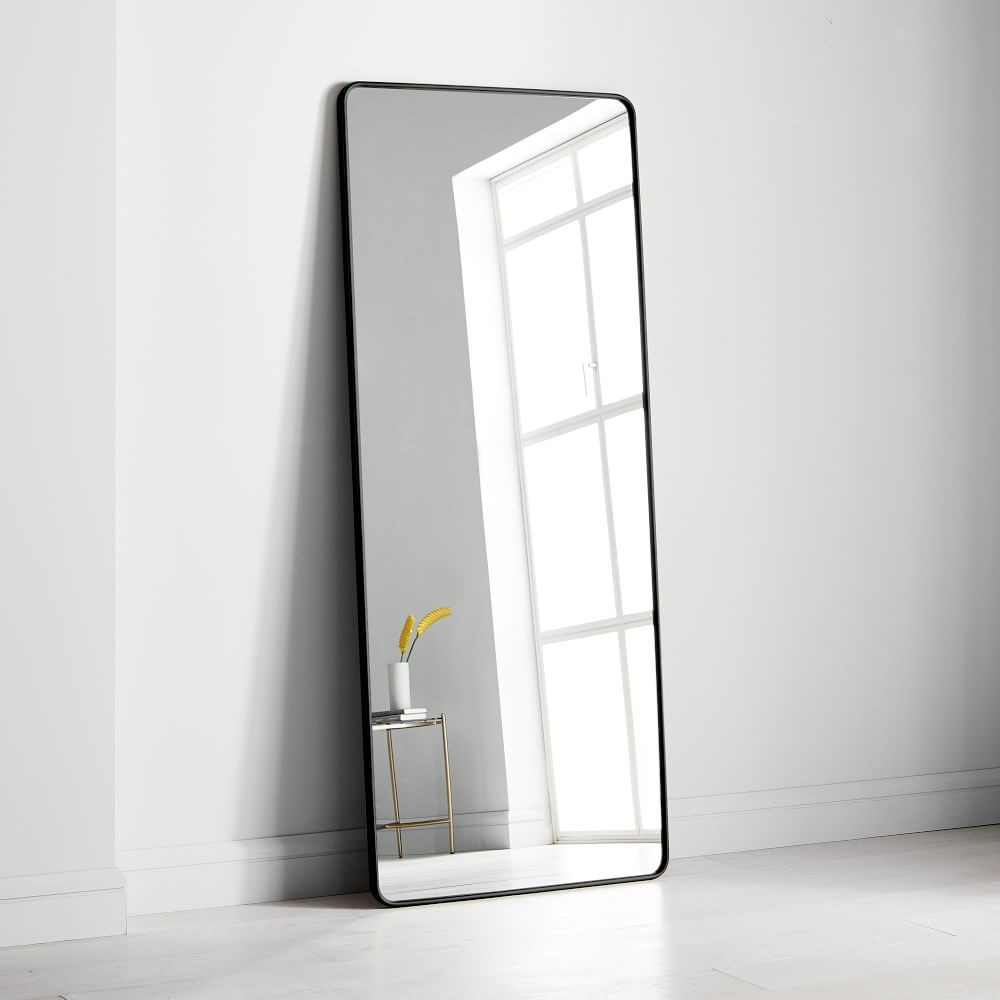 Modern Streamline Rounded Edge Floor Mirror | West Elm (US)