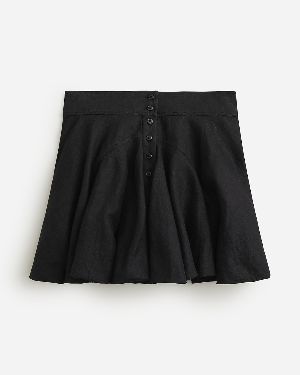 Button-up mini skirt in linen | J. Crew US