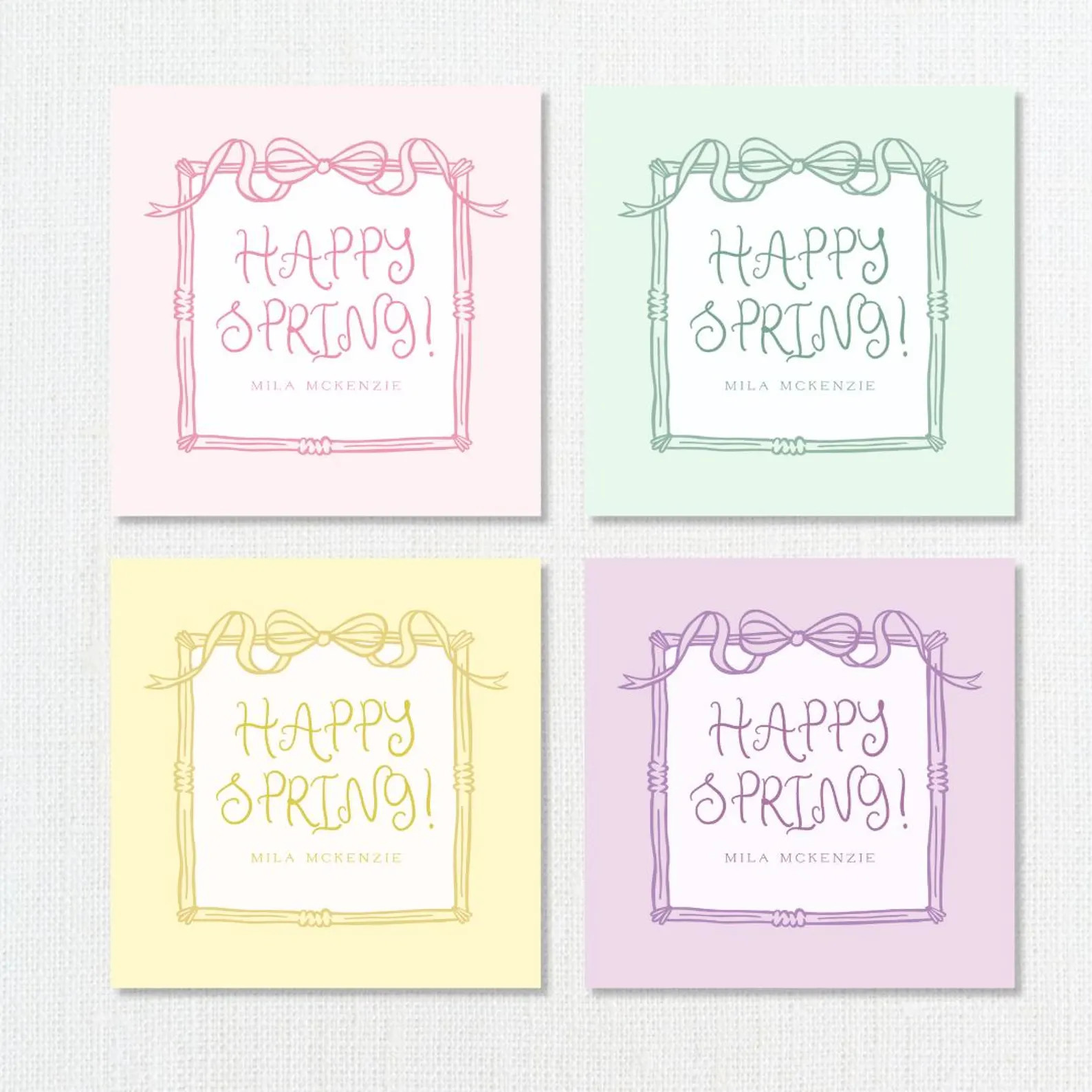 Bamboo & Bows Enclosure Card, Personalized Gifts, Mothers Day Gifts, Gift Tag - Etsy | Etsy (US)