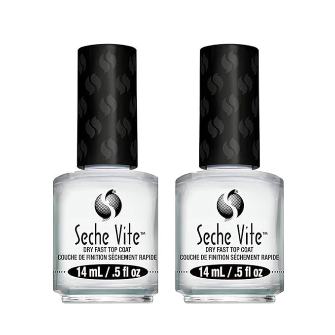 Seche Vite Dry Fast Top Coat for Nail Polish and Manicure (2 pack, 0.5 oz) | Amazon (US)