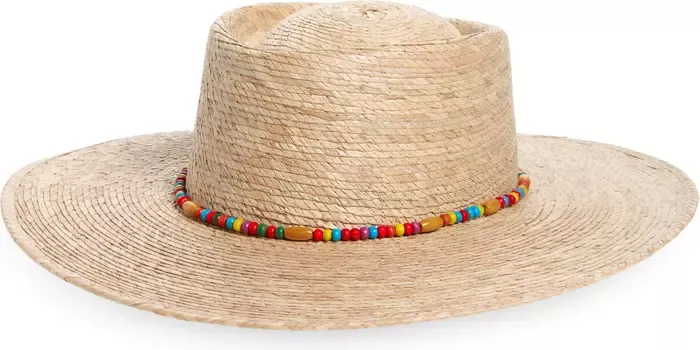 Palm Leaf Beaded Wide Brim Hat curated on LTK