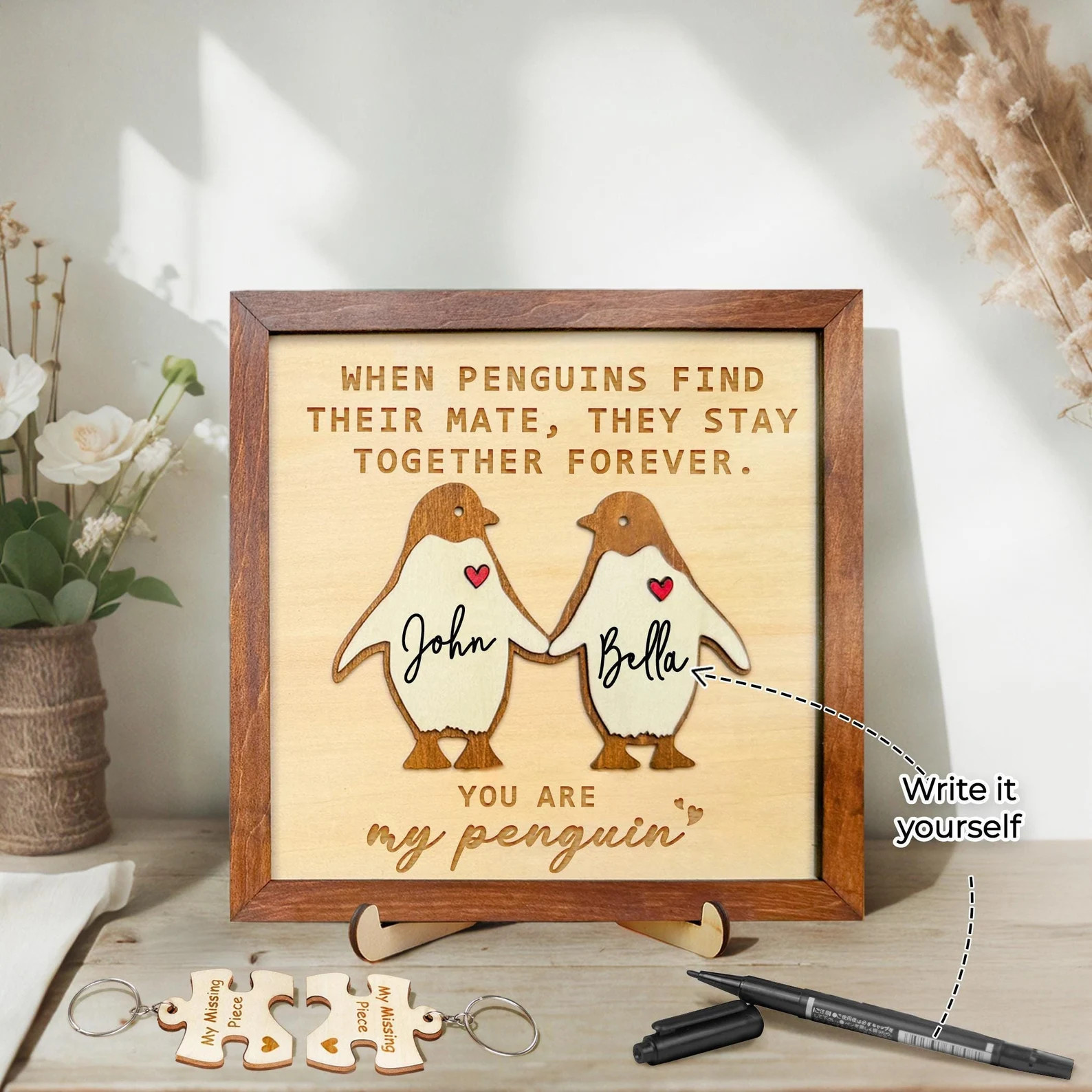 Custom Couple Keychain, Puzzle Keychains, Gift for Boyfriend Girlfriend Matching Keychains Annive... | Etsy (US)