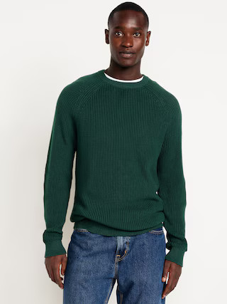 Crew-Neck Shaker-Stitch Sweater | Old Navy (US)