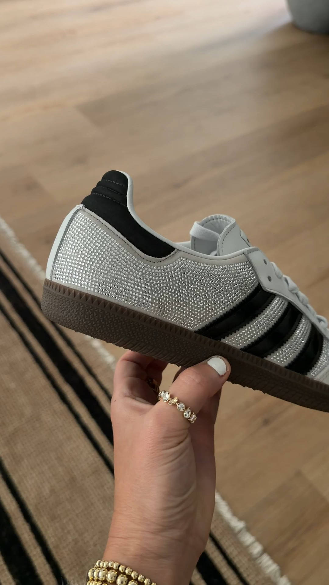 Adidas samba crystal embellished sneakers runs true to size 