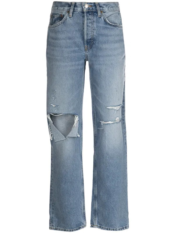 RE/DONE Distressed Boyfriend Jeans - Farfetch | Farfetch Global