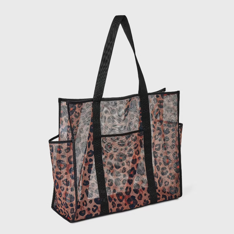 Mesh Packable Tote Handbag - Shade & Shore™ Leopard Print | Target