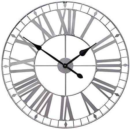 Growsun 32” Large Wall Clock Pure Metal Heavy Duty Home Decor Farmhouse Living Room Decoration,... | Amazon (US)