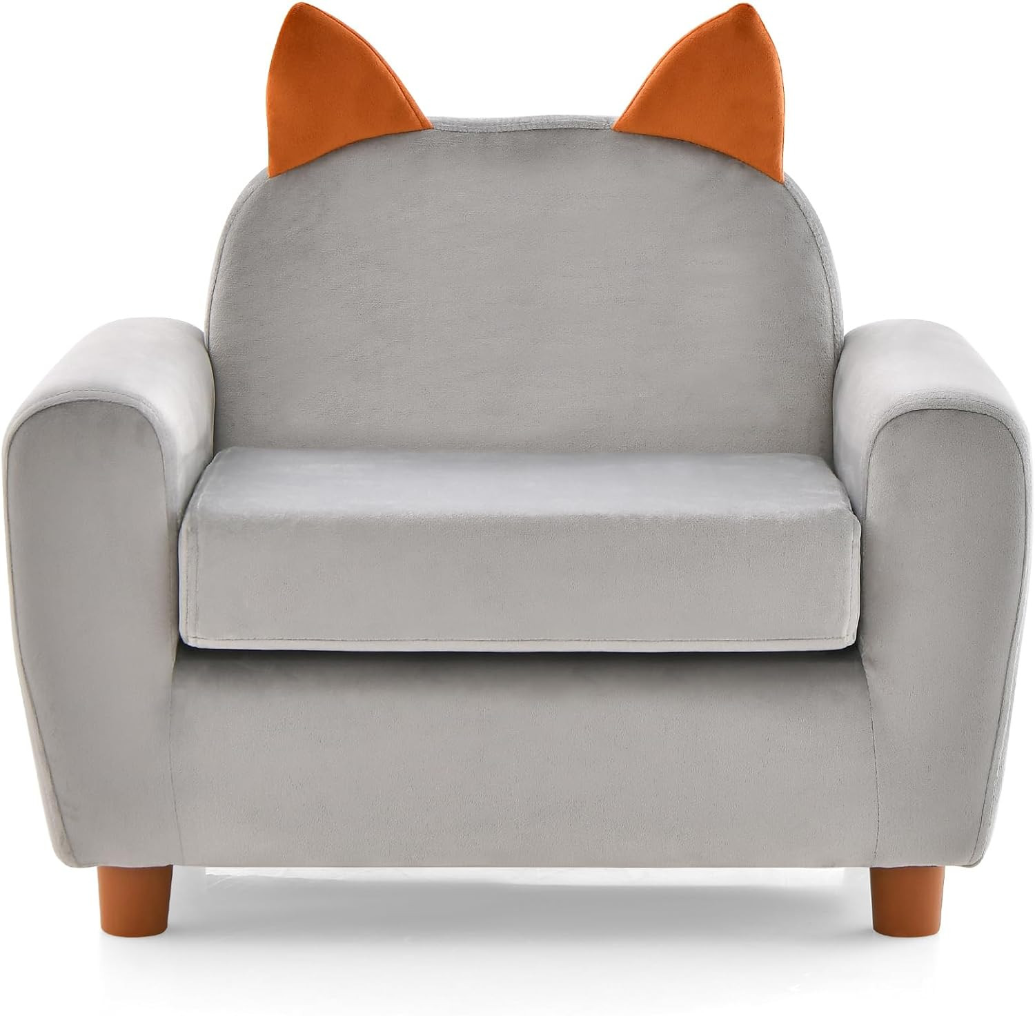 INFANS Kids Sofa, Children Armrest Chair with Sturdy Wood Construction and Dutch Velvet, Upholste... | Walmart (US)