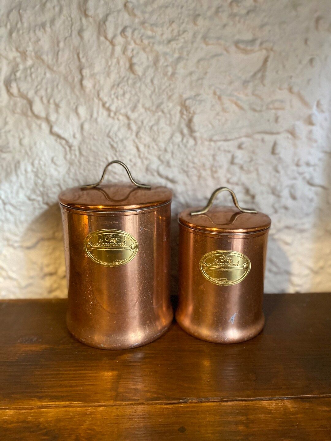 Vintage Copper Canisters Set Of Two | Etsy (US)