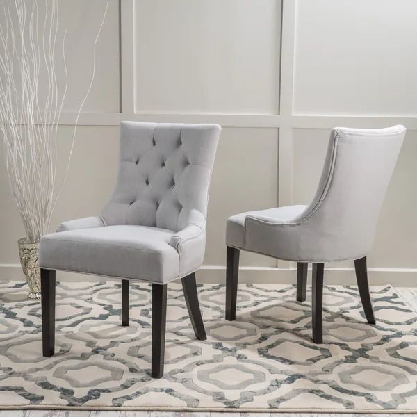 Hayden Tufted Dining Chair Set (Set of 2) by Christopher Knight Home | Bed Bath & Beyond