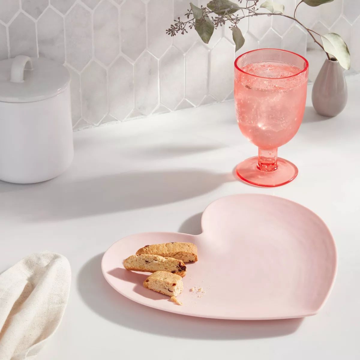 9.63" Valentine's Day Figural Heart Appetizer Plate Pink - Threshold™ | Target