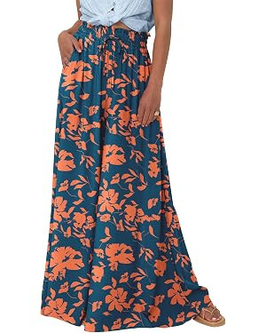 BTFBM Wide Leg Palazzo Pants for Women 2026 Summer Spring Casual High Waisted Flowy Trousers Boho... | Amazon (US)