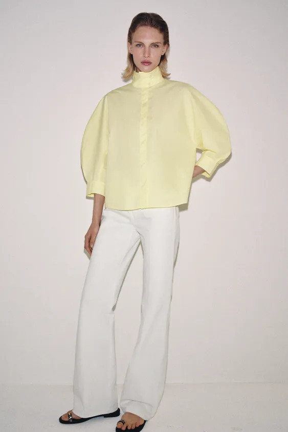 ZW COLLECTION PUFF SLEEVE SHIRT | Zara UK
