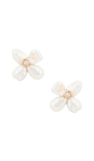 Flower Pearl Earrings in Ivory | Revolve Clothing (Global)