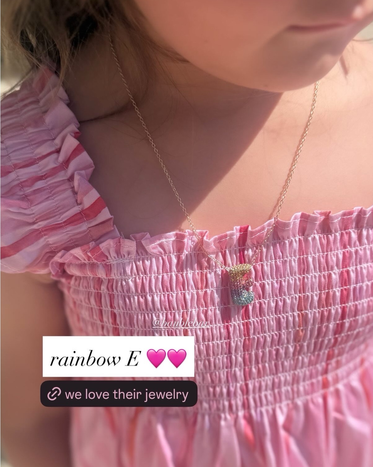 Obsessed with the rainbow E necklace for Eloise! 

#LTKdayinmylife #LTKBeauty #LTKKids