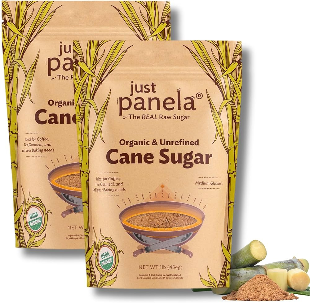 Organic Unrefined Cane Sugar - 1 Pound, Pack of 2 - Sweeten Your Coffee with Natural Cane Sugar -... | Amazon (US)