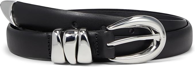 Madewell Women's Chunky Metal Leather Belt | Amazon (US)