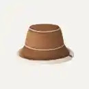 UGG® Women's Frankie Reversible Bucket Hat in Dark Chestnut/Cream, Size S/M | UGG (US)