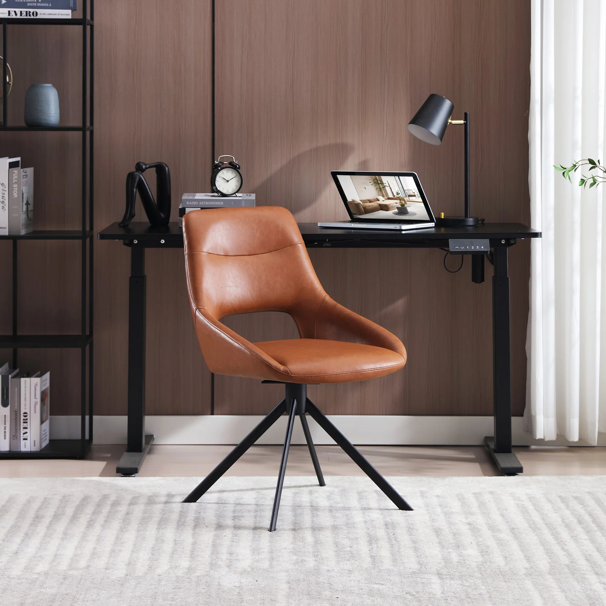 Jakavian Vegan Leather Swivel Chair | Wayfair North America