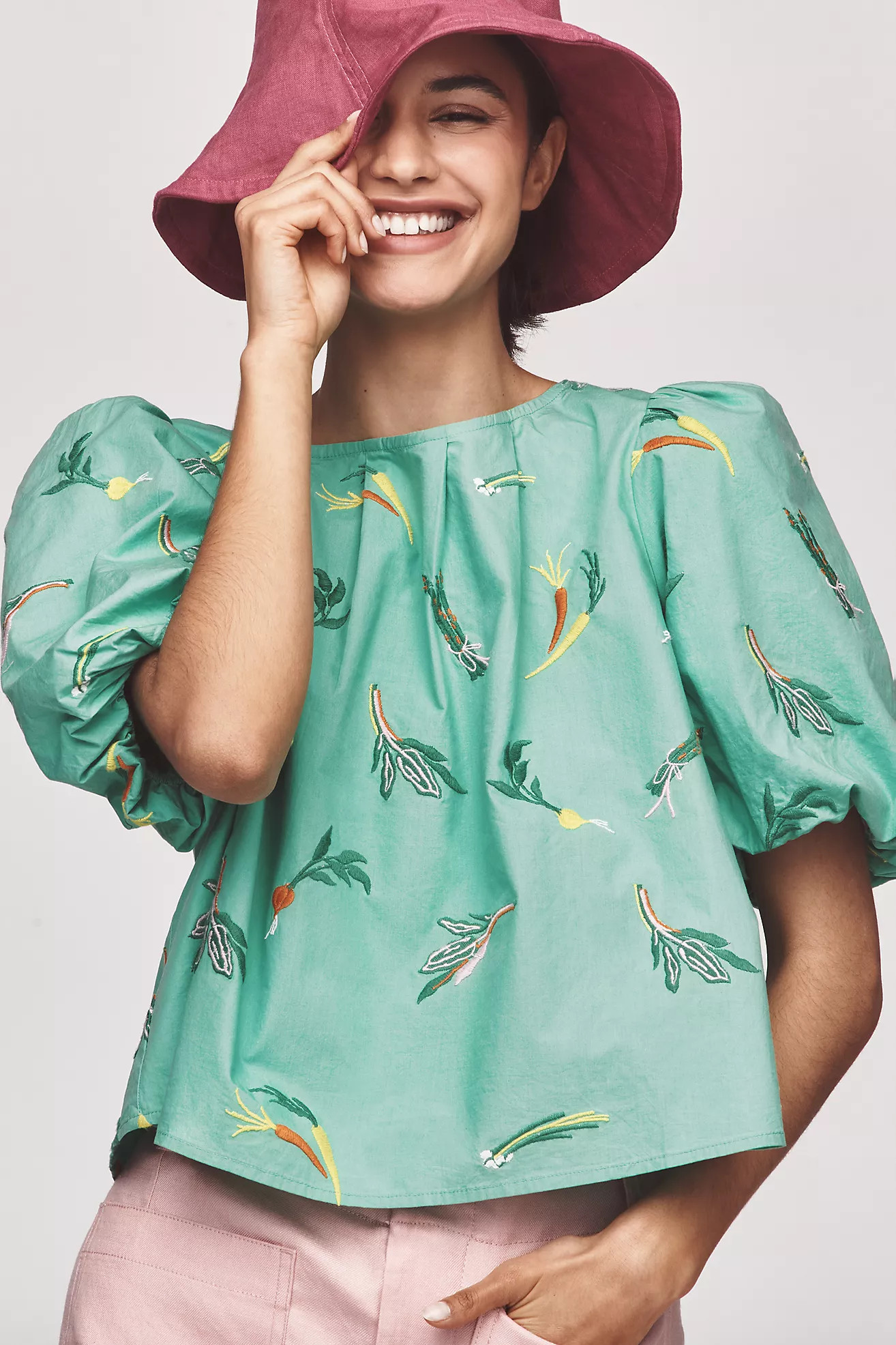 Maeve Bow-Back Swing Blouse | Anthropologie (US)